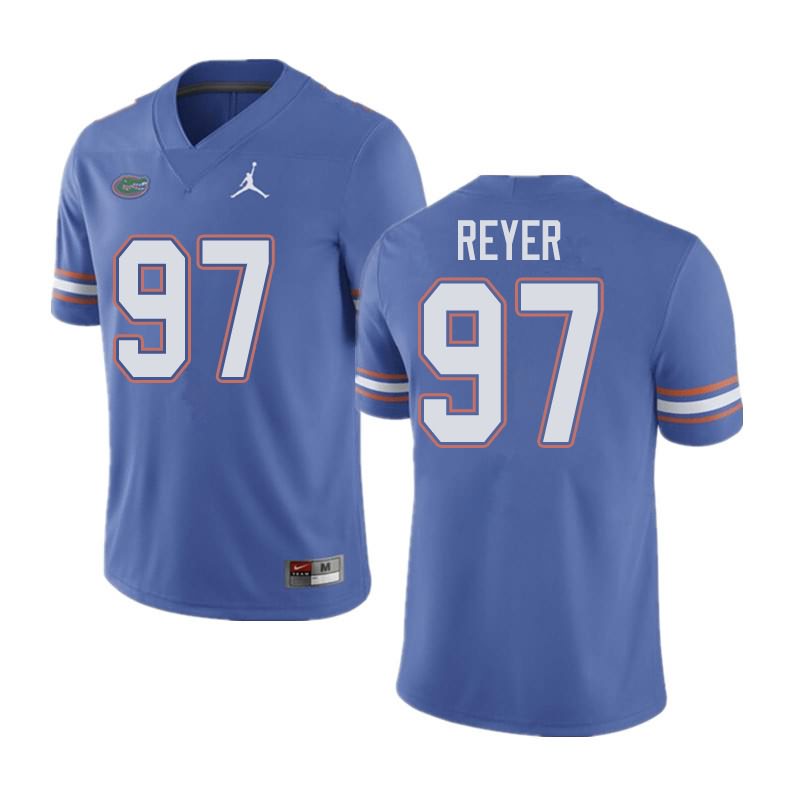 NCAA Florida Gators Theodore Reyer Men's #97 Jordan Brand Blue Stitched Authentic College Football Jersey DKY7764MW